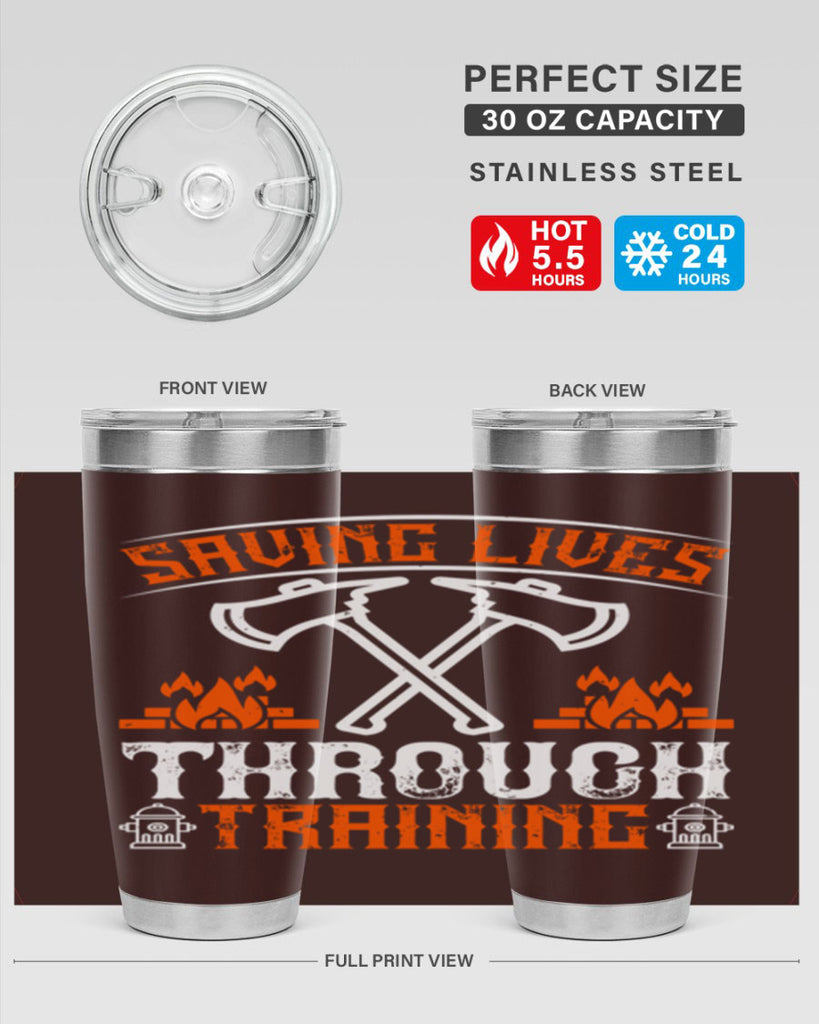 Saving lives through training Style 32#- fire fighter- tumbler