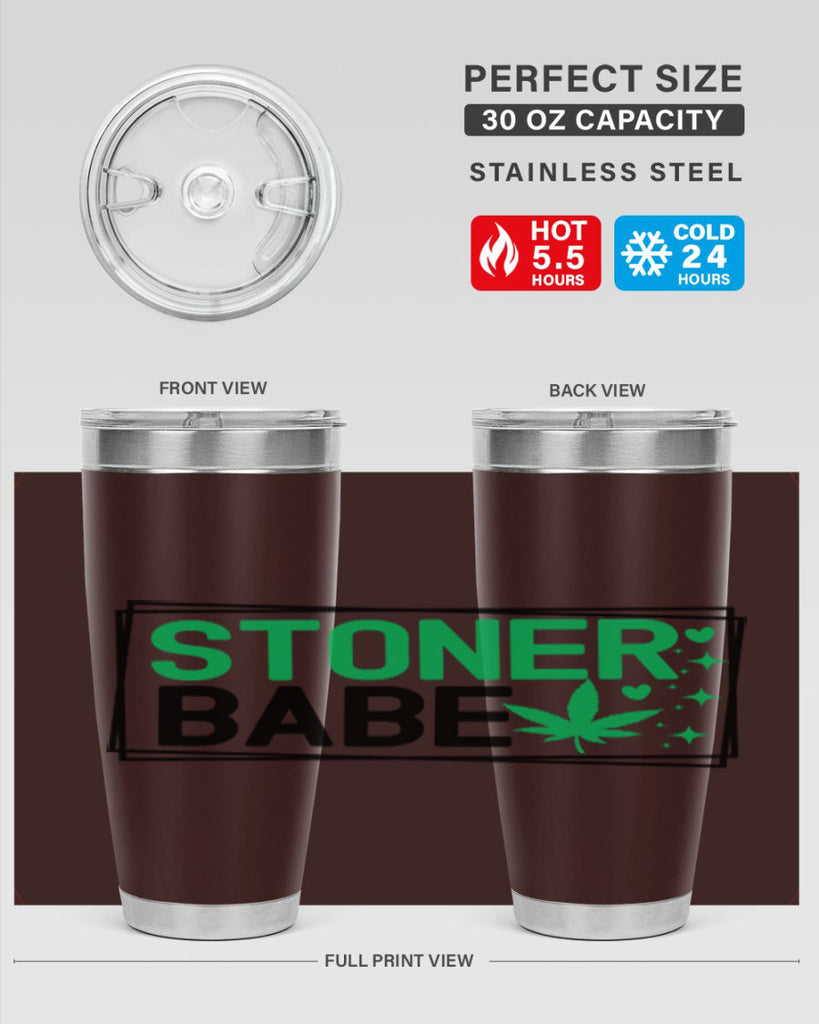 Stoner Babe 258#- marijuana- Tumbler