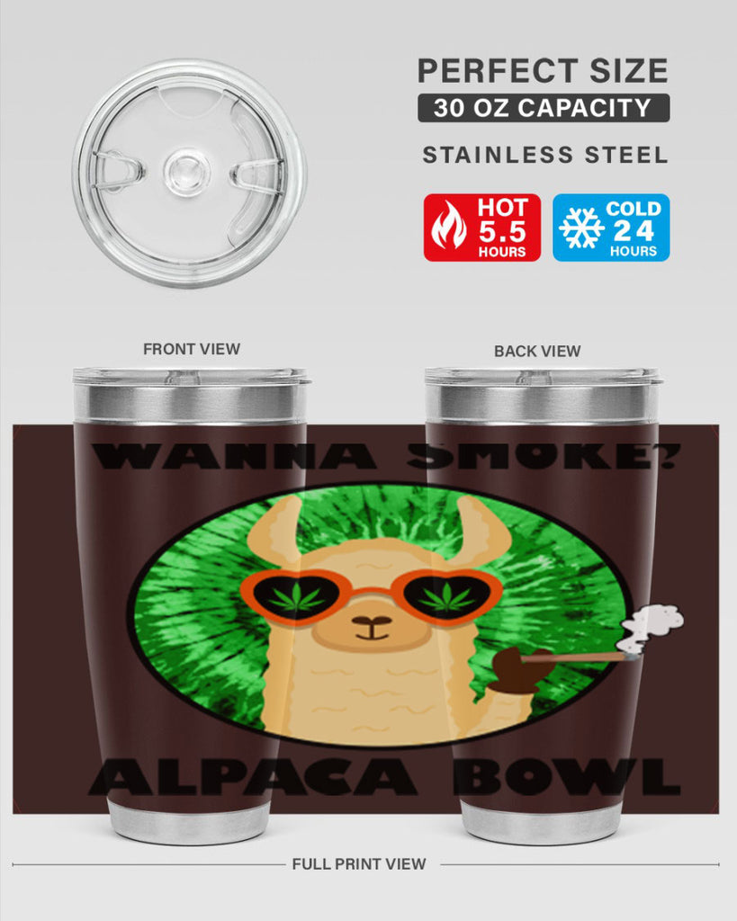 Wanna Smoke Alpaca Bowl 276#- marijuana- Tumbler