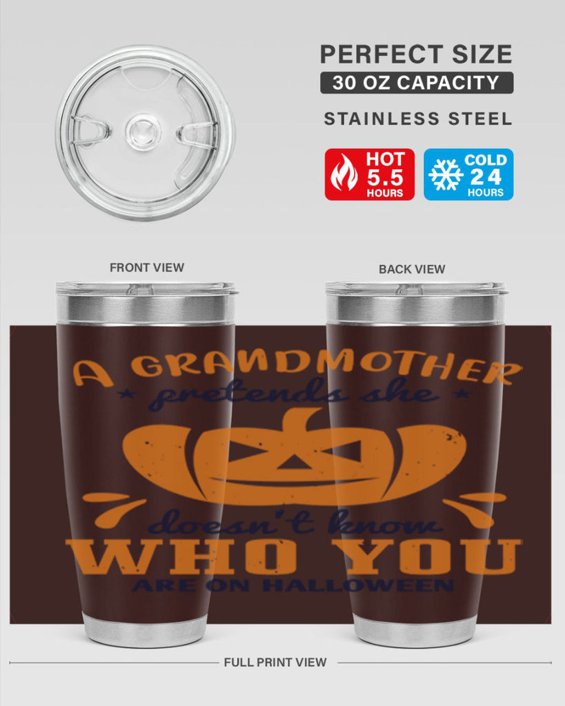 a grandmother pretends 162#- halloween- Tumbler