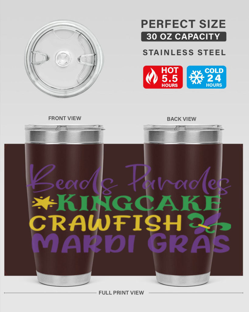 beads parades kingcake crawfish mardi gras 85#- mardi gras- Tumbler