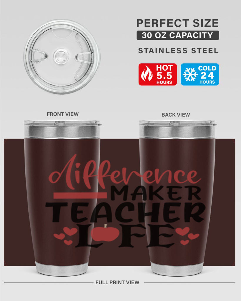 difference maker teacher life Style 184#- teacher- tumbler