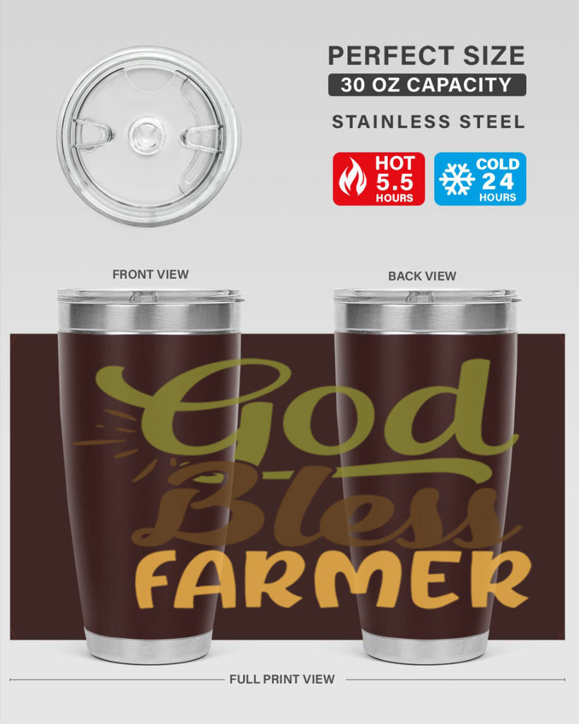 god bless farmer 10#- farming and gardening- Tumbler