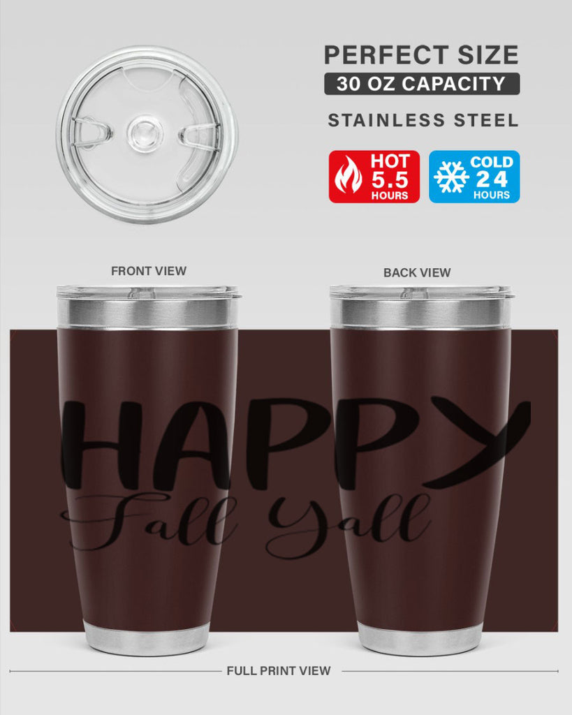 happy fall yall 230#- fall- Tumbler
