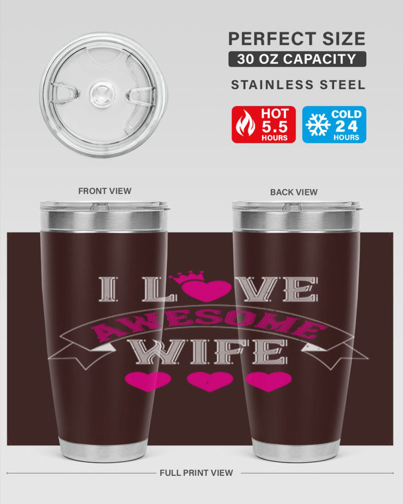 i love awesome wife 57#- valentines day- Tumbler