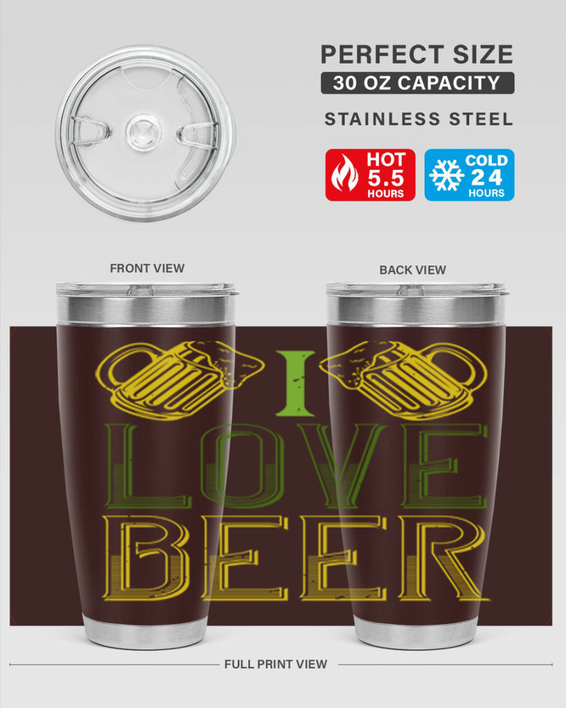 i love beer Style 134#- St Patricks Day- Tumbler