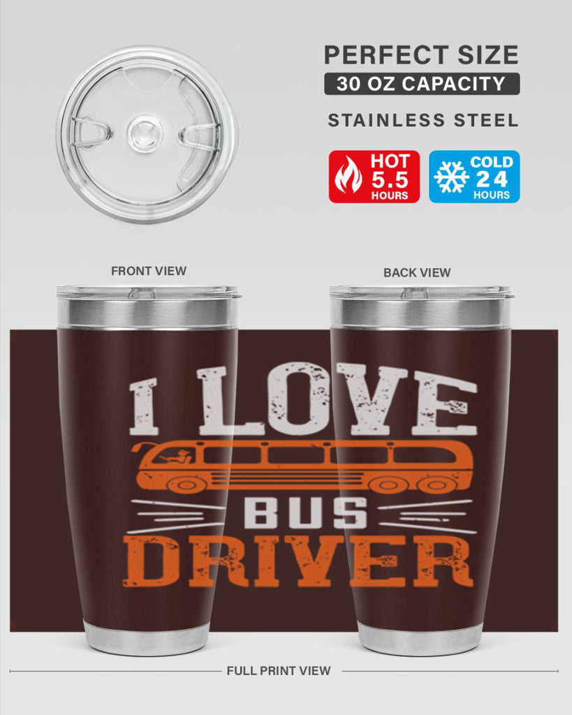 i love bus driver Style 30#- bus driver- tumbler