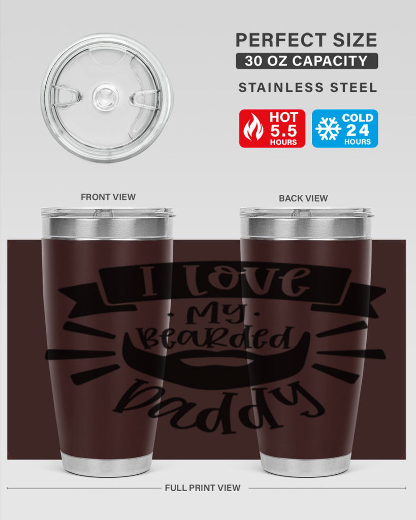 i love my bearded daddy 42#- fathers day- Tumbler