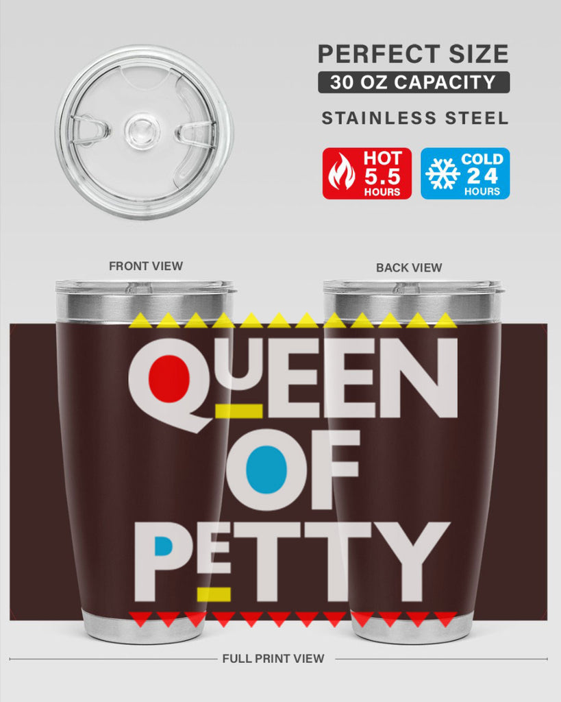 queen ofpetty 48#- black words phrases- Cotton Tank