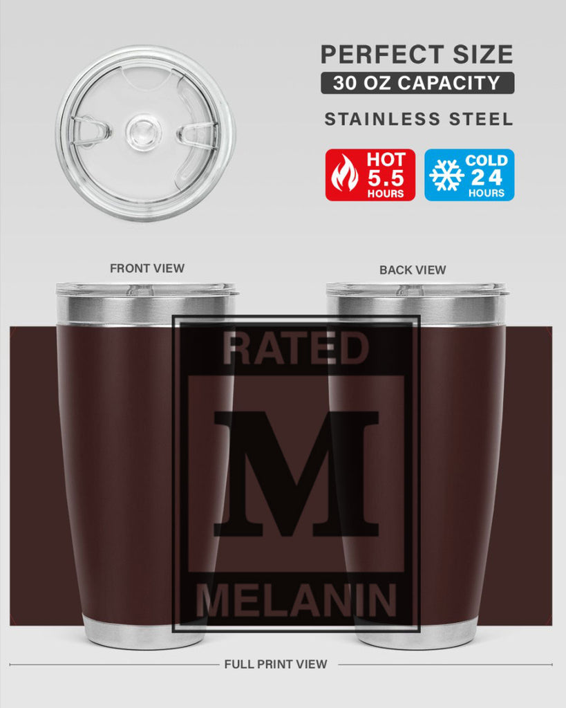 ratedm melanin 44#- black words phrases- Cotton Tank