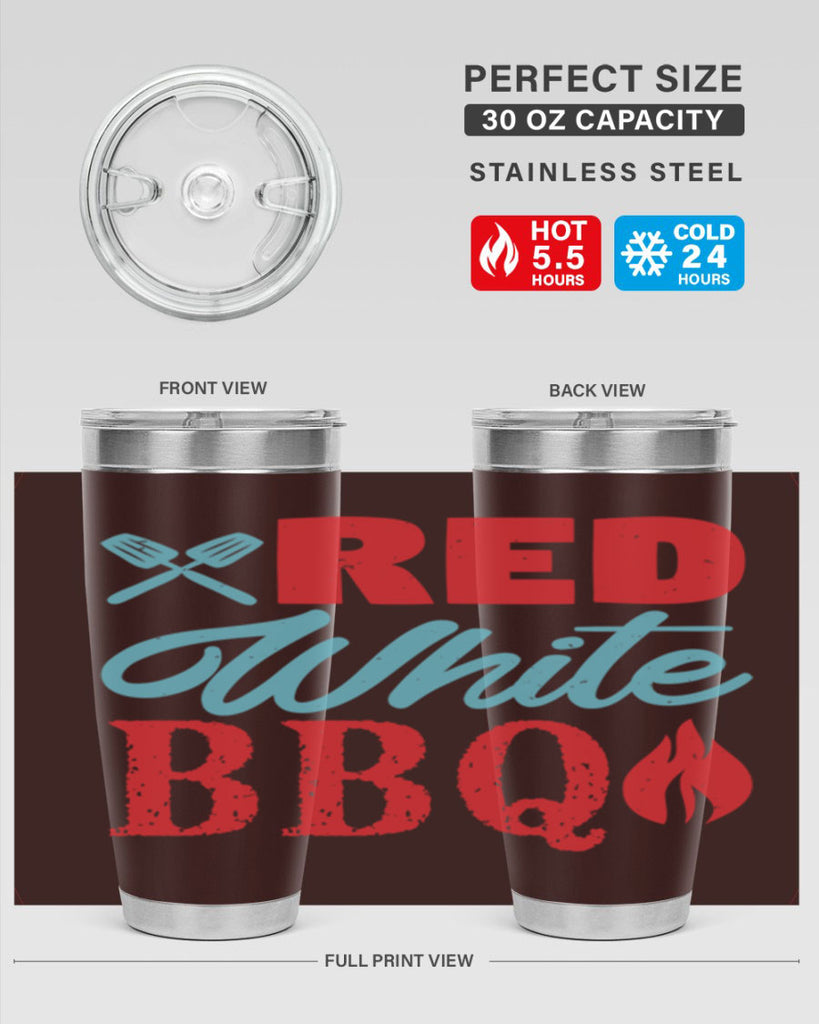 red white bbq 15#- bbq- Tumbler