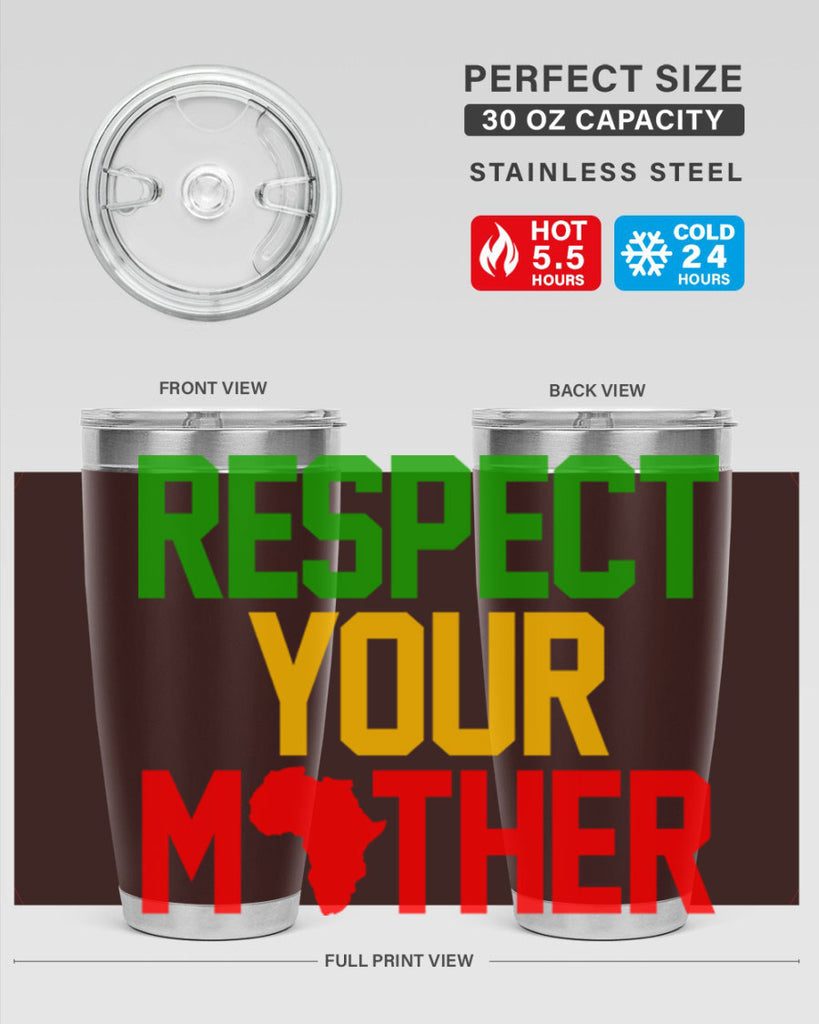 respect your mother 43#- black words phrases- Cotton Tank