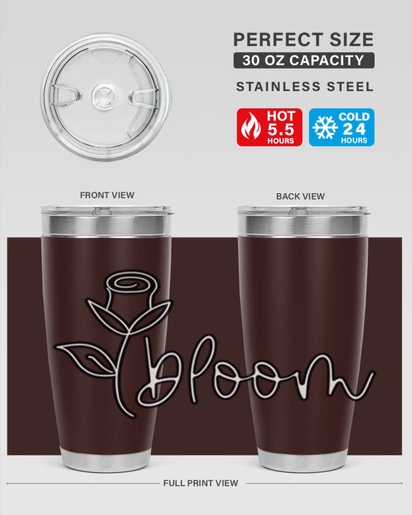 rosebud bloom outline399#- spring- Tumbler