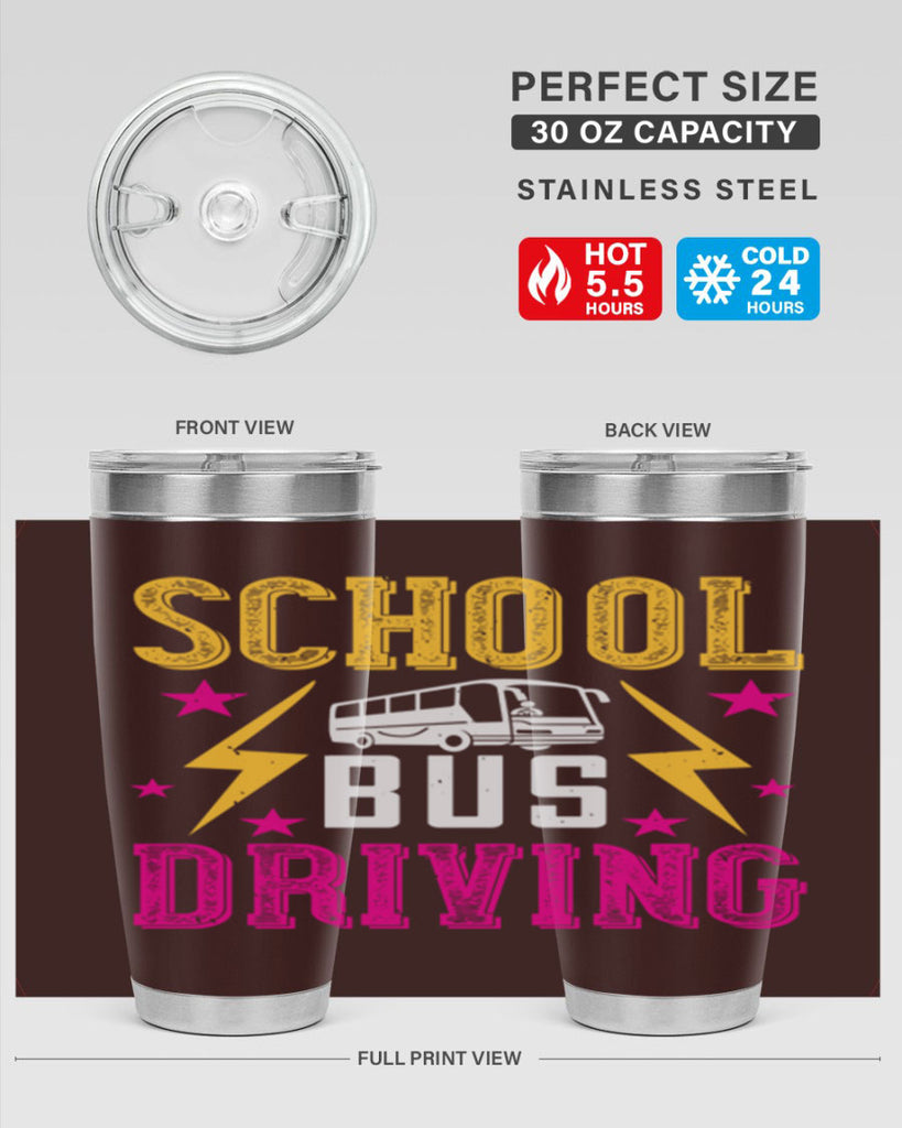 school bus driving Style 17#- bus driver- tumbler