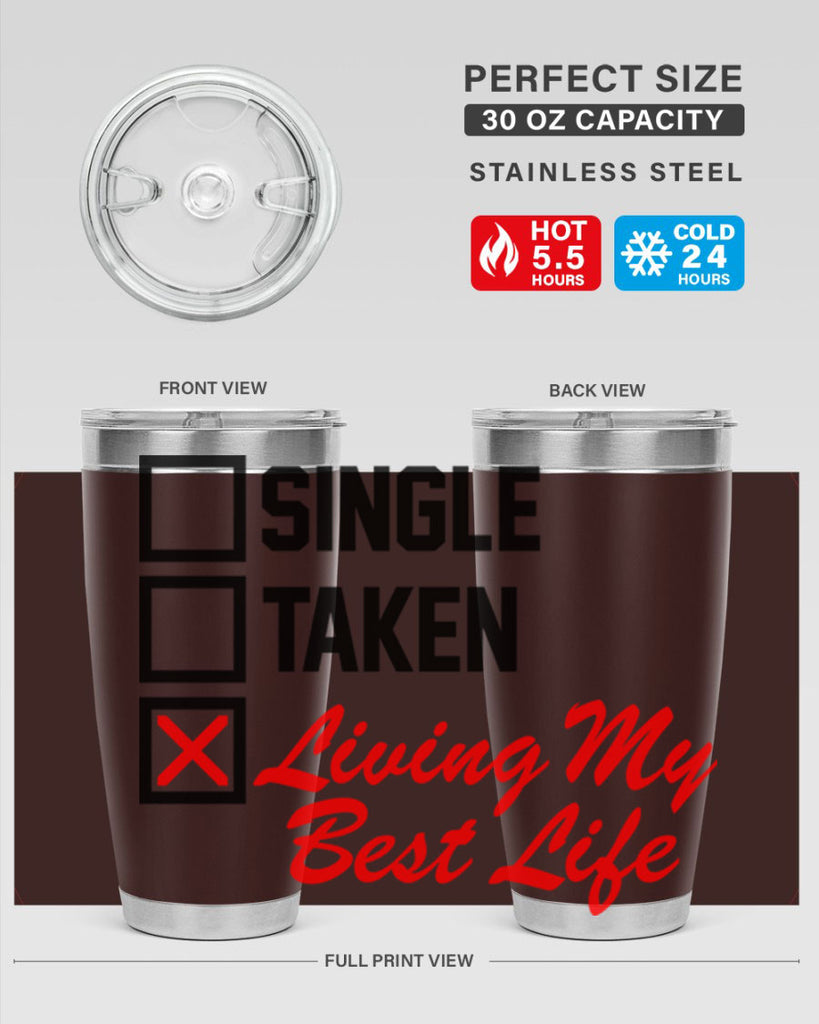 single taken living my best life 34#- black words phrases- Cotton Tank