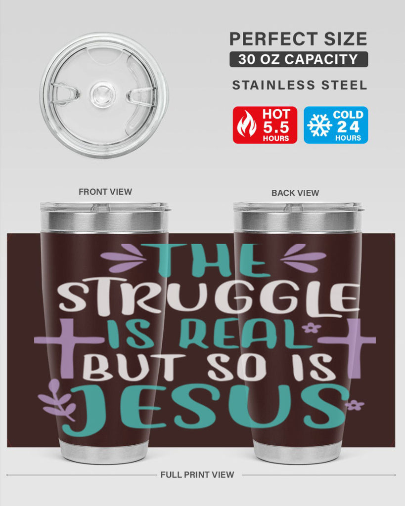 the struggle is real but so is jesusss 3#- easter- Tumbler