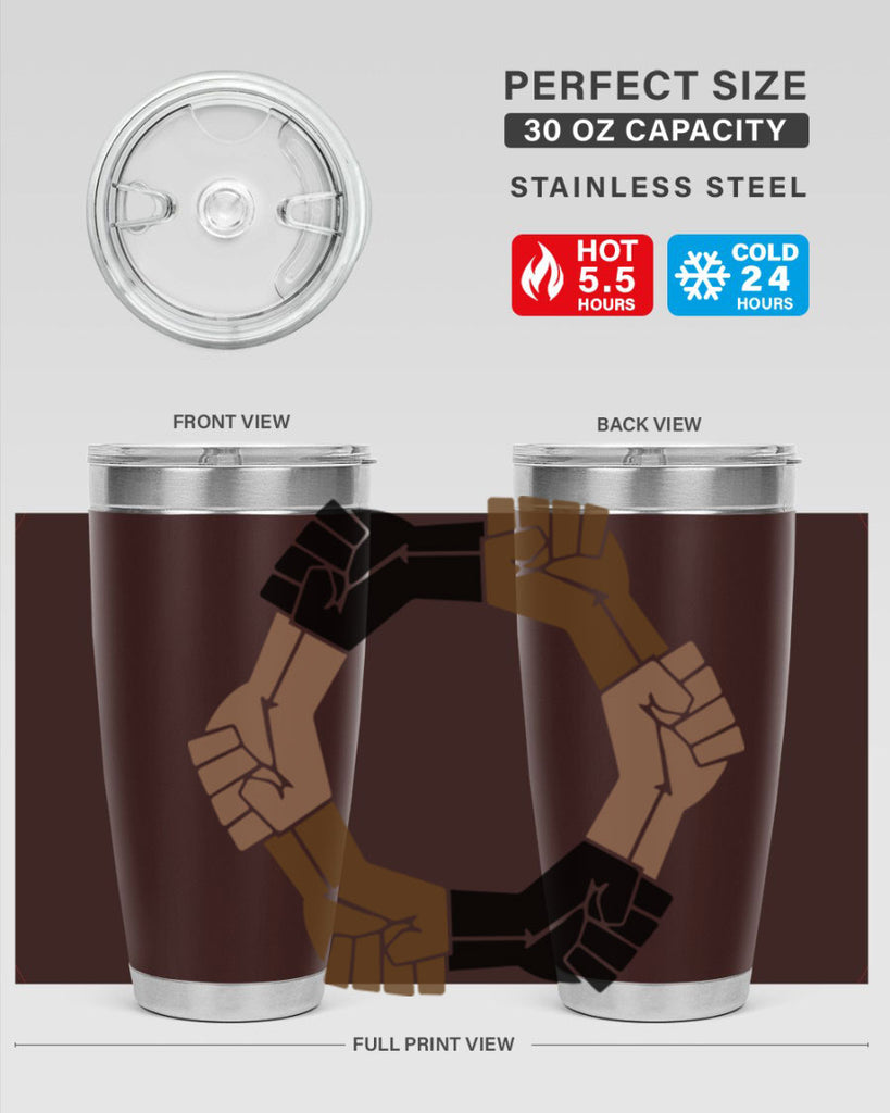 united black power fists 13#- black words phrases- Cotton Tank