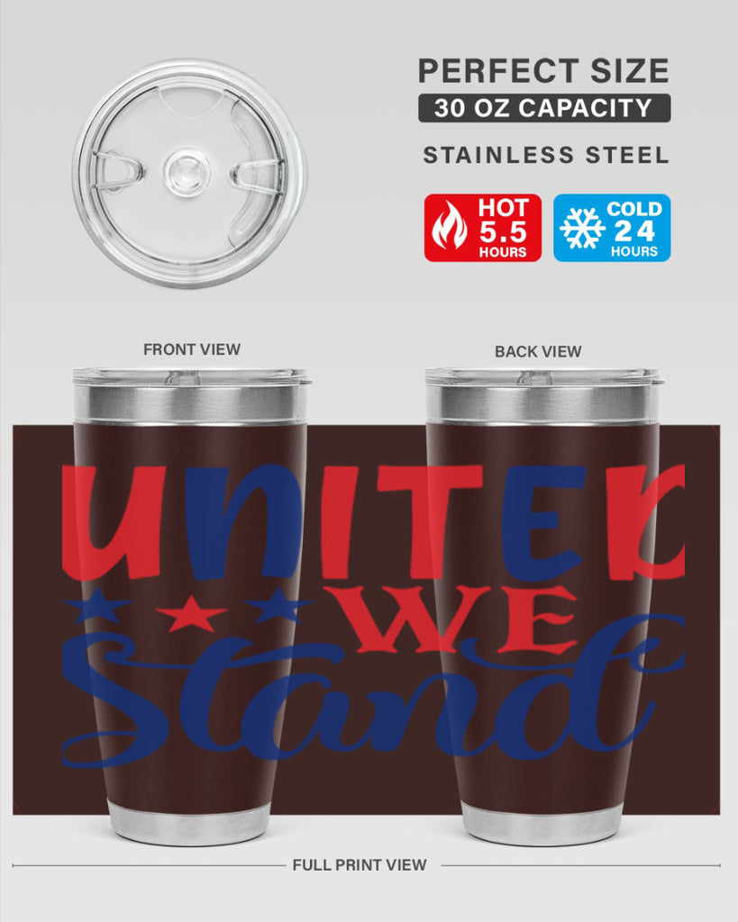 united we stand Style 75#- Fourt Of July- Tumbler
