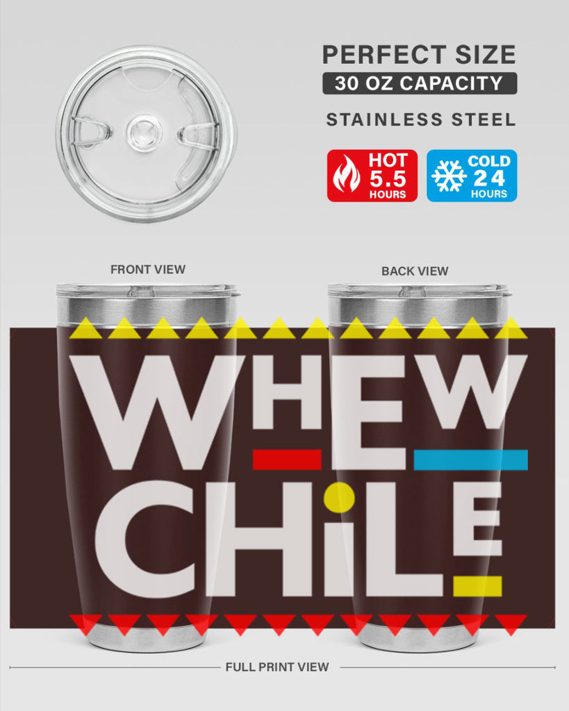 whew chile 11#- black words phrases- Cotton Tank