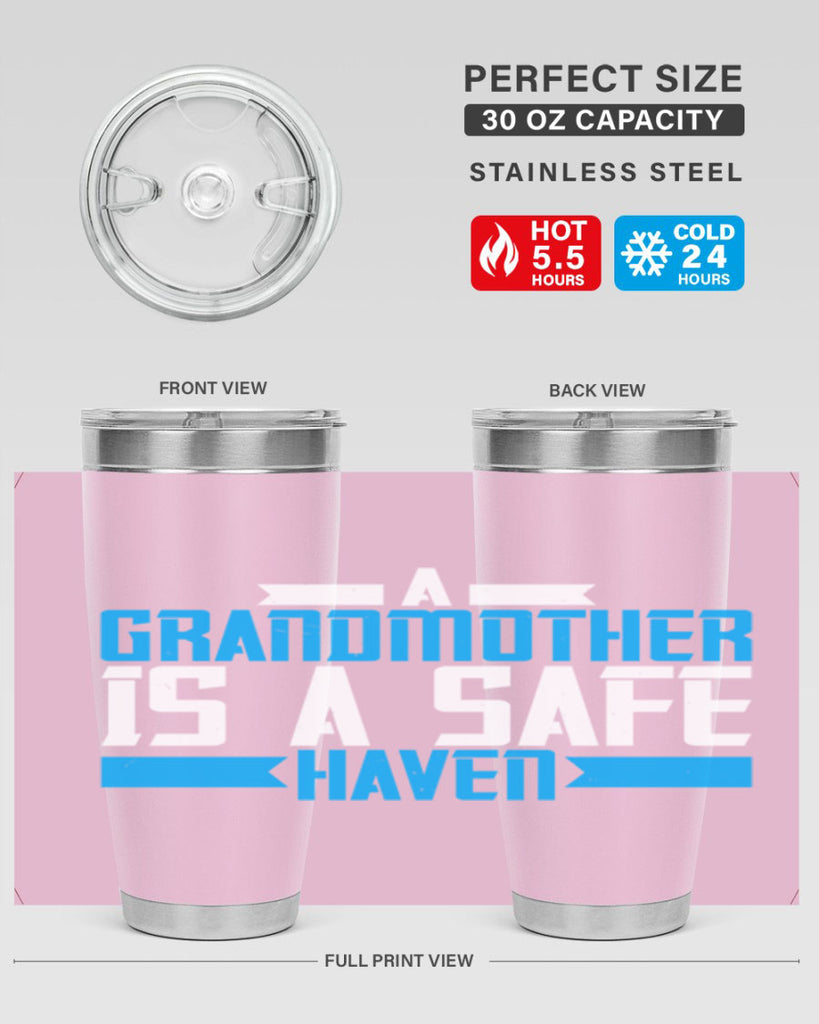 A Grandmother is a safe haven 42#- grandma - nana- Tumbler