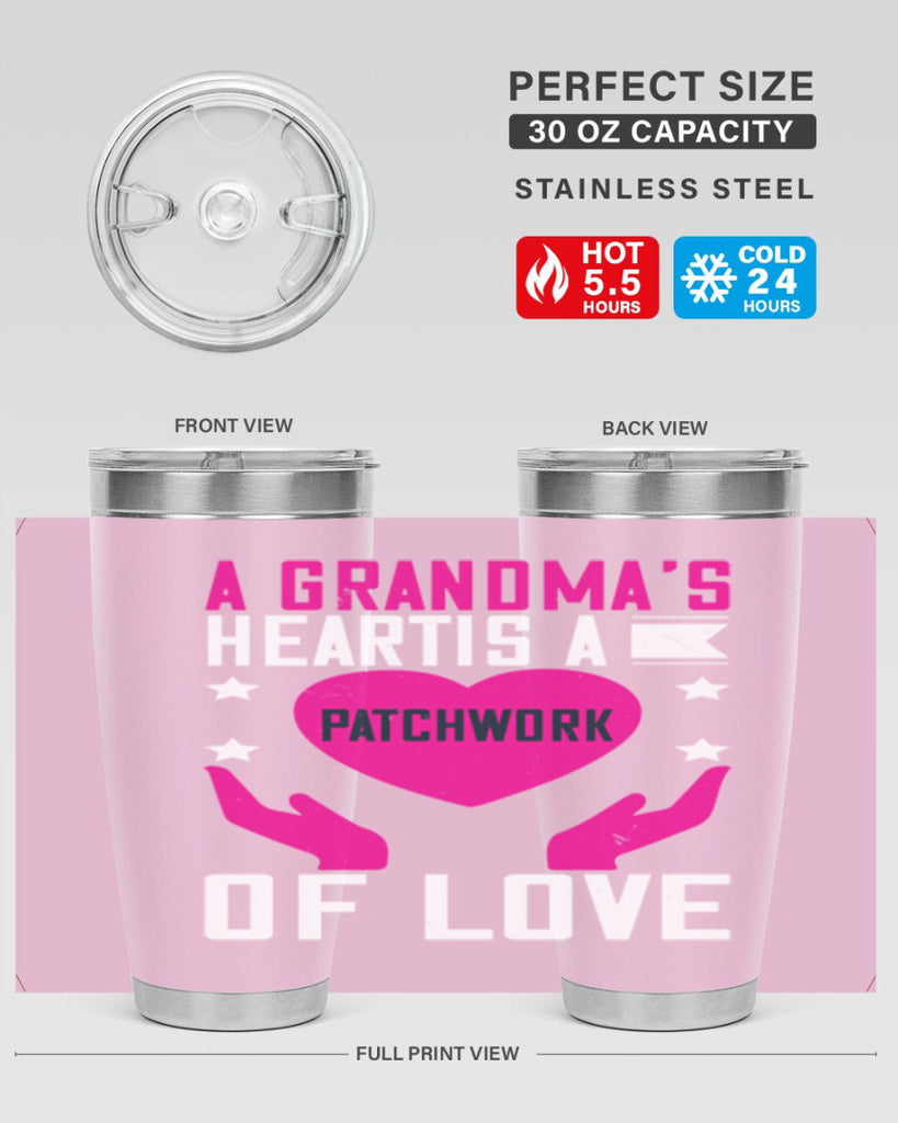 A grandma’s heart is a patchwork of love 86#- grandma - nana- Tumbler