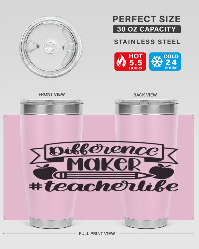 Difference Maker Teacher Life Style 78#- teacher- tumbler