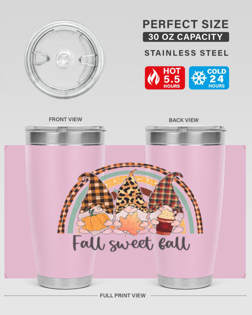 FallSweetFallGnomeRainbow 162#- fall- Tumbler