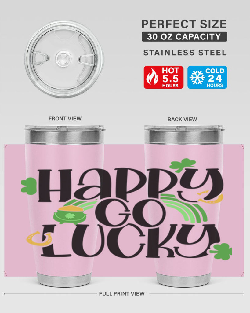 Happy Go Lucky Style 96#- St Patricks Day- Tumbler