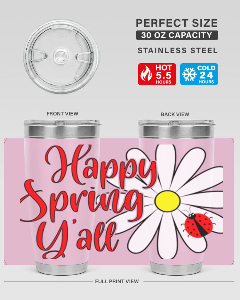 Happy Spring Y'all 161#- spring- Tumbler