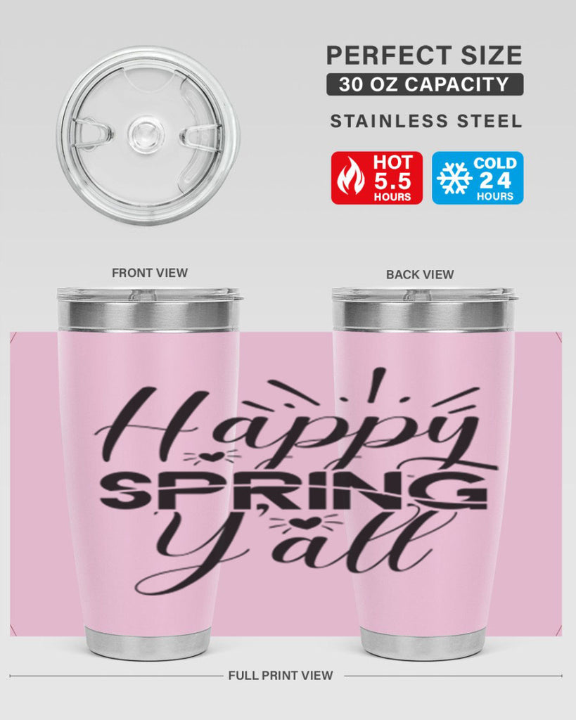 Happy Spring Y'all 165#- spring- Tumbler