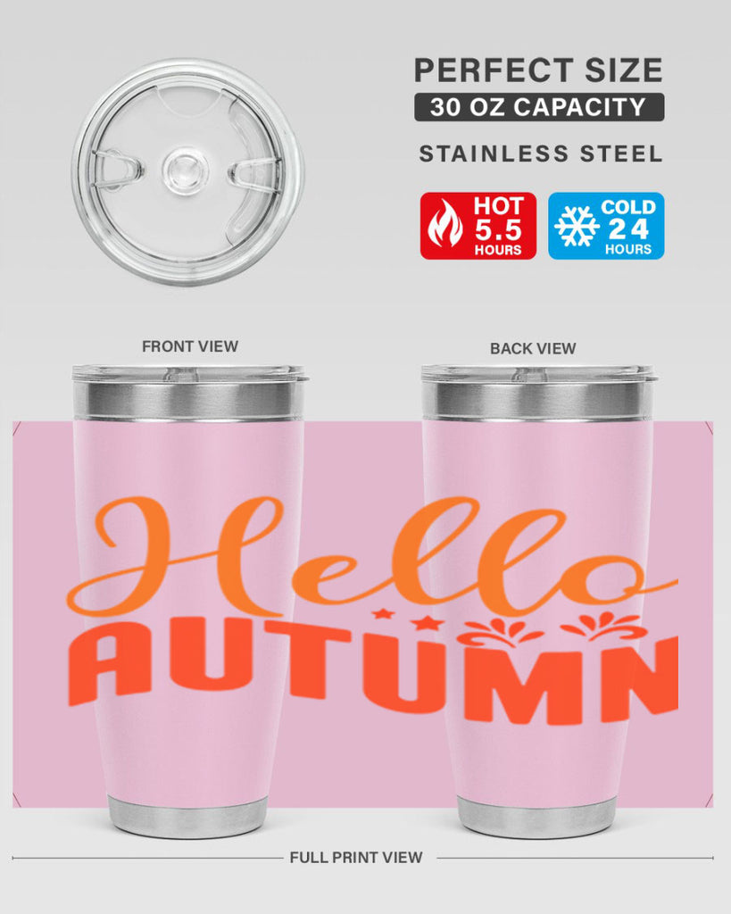 Hello Autumn Design 268#- fall- Tumbler