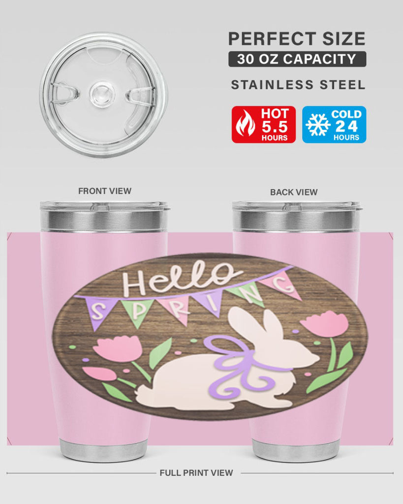 Hello spring bunny Mockup190#- spring- Tumbler