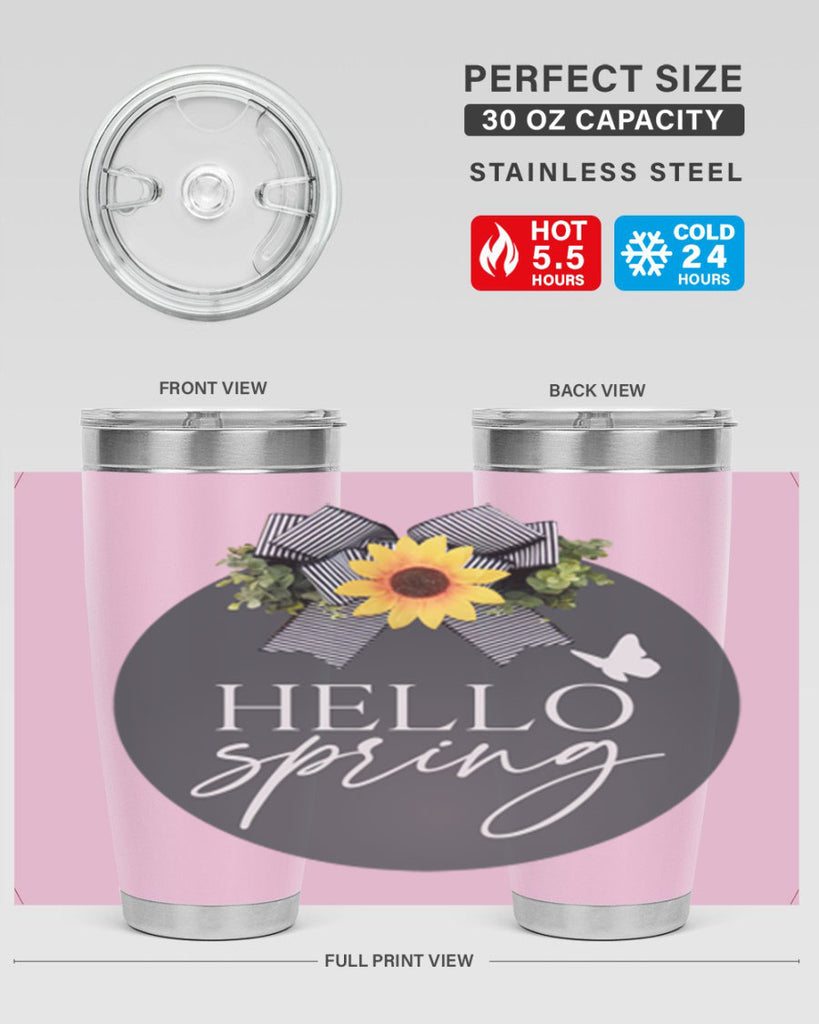 Hello spring butterfly Mockup194#- spring- Tumbler