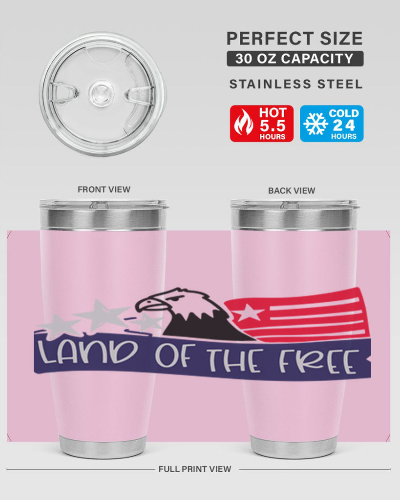Land Of The Free Style 157#- Fourt Of July- Tumbler
