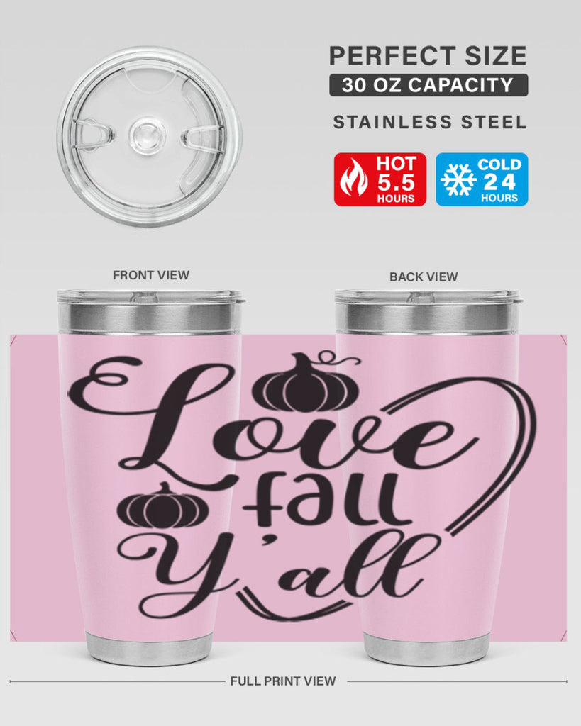 Love Fall Yall 412#- fall- Tumbler