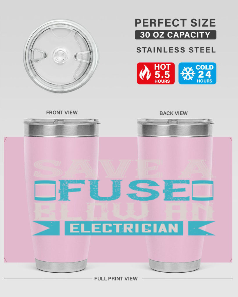 Save a fuse below an electrician Style 14#- electrician- tumbler