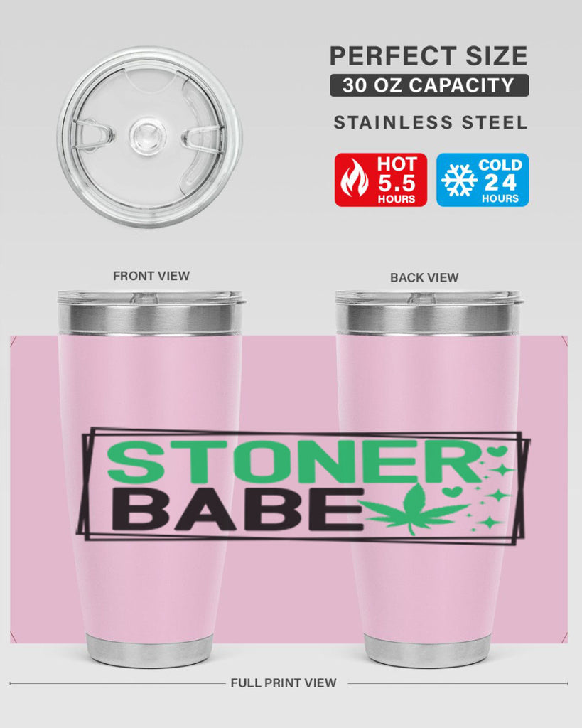 Stoner Babe 258#- marijuana- Tumbler