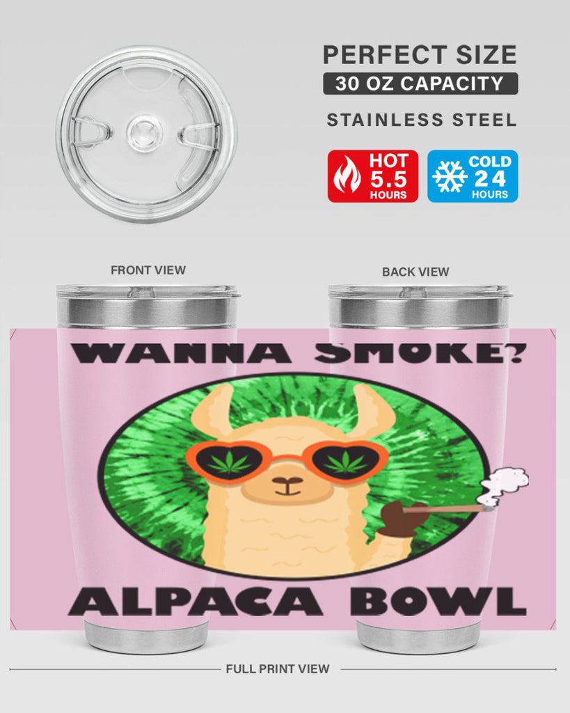 Wanna Smoke Alpaca Bowl 276#- marijuana- Tumbler