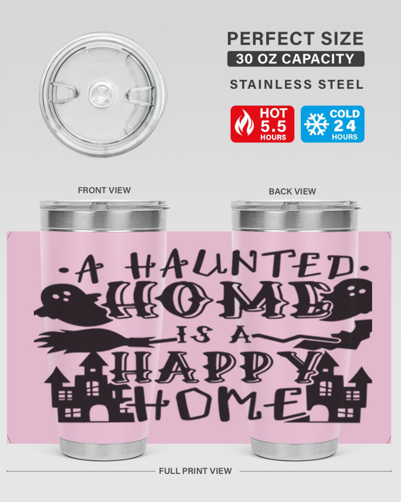 a haunted home is a happy home 97#- halloween- Tumbler