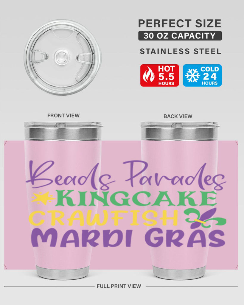 beads parades kingcake crawfish mardi gras 85#- mardi gras- Tumbler
