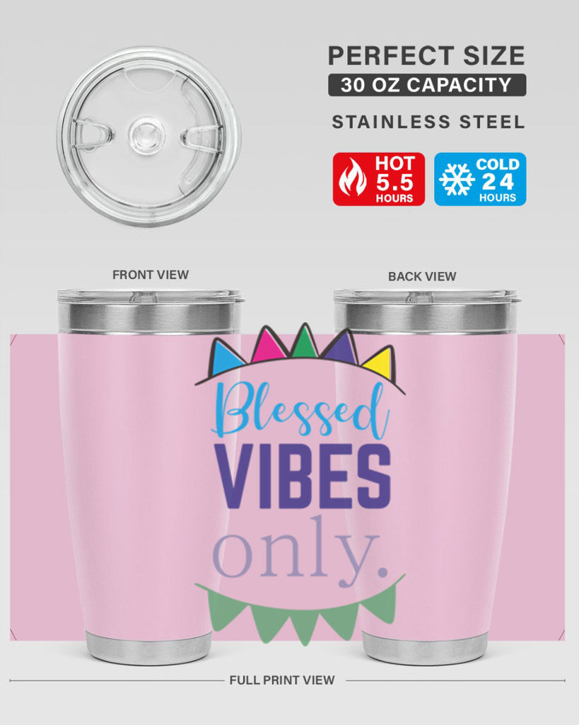 blessd vibes only- black words phrases- Cotton Tank