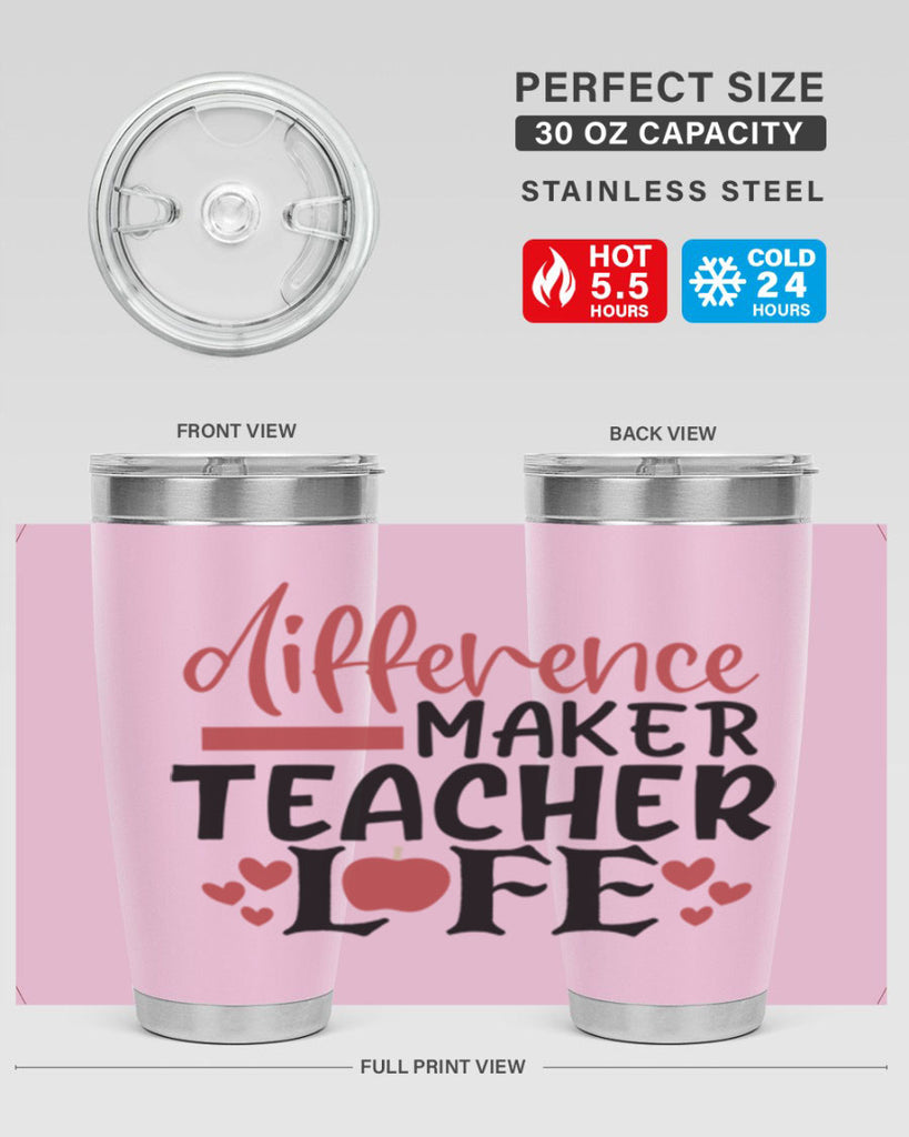 difference maker teacher life Style 118#- teacher- tumbler