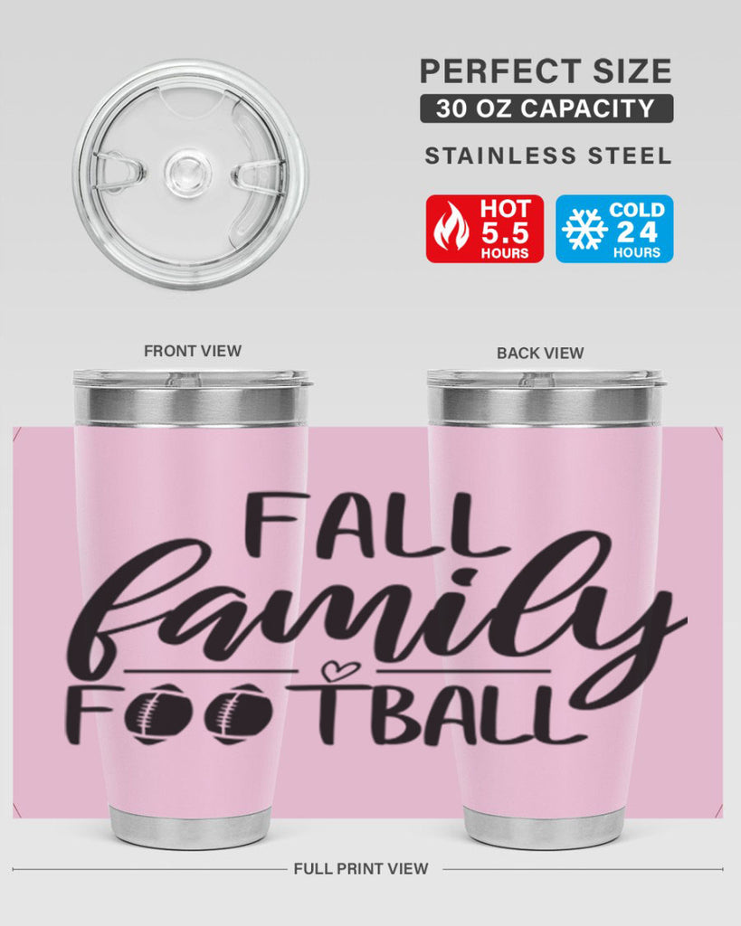fall family football 100#- fall- Tumbler