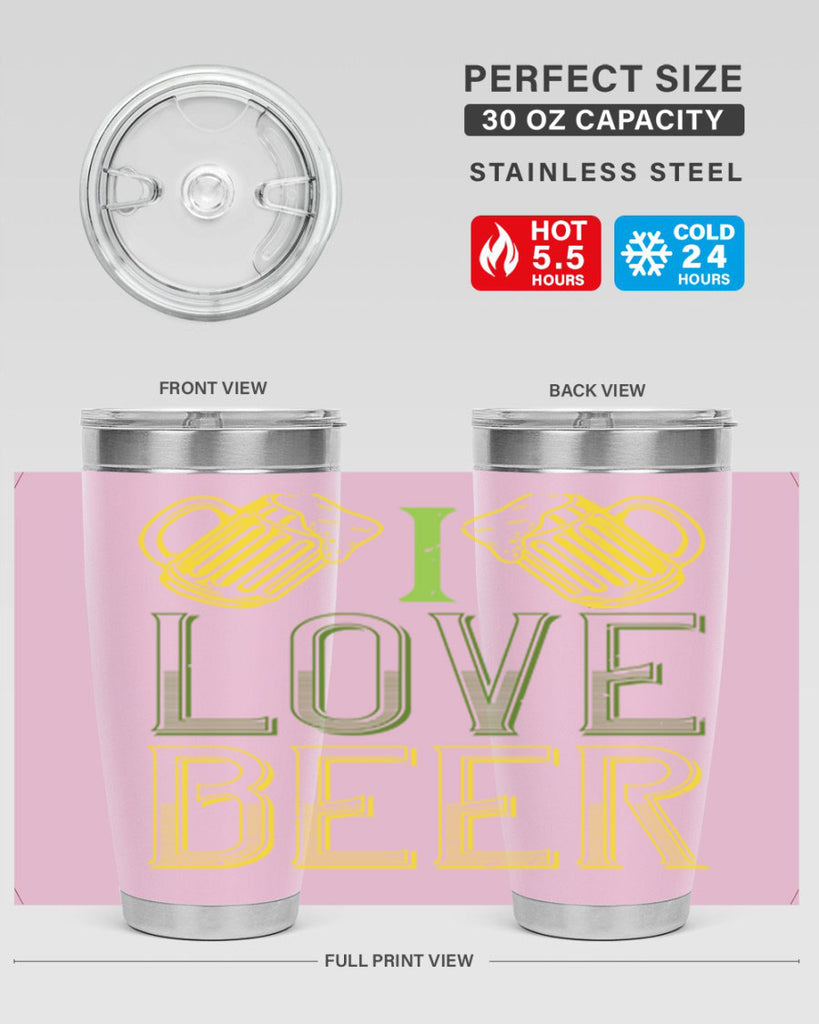 i love beer Style 134#- St Patricks Day- Tumbler