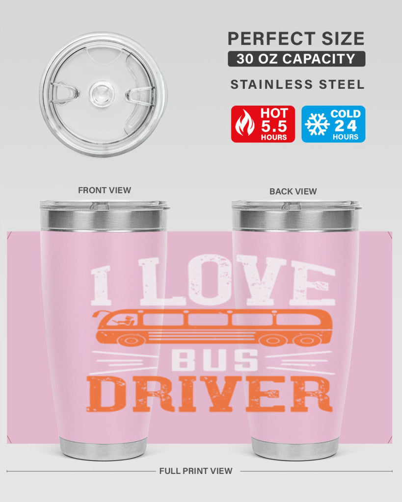 i love bus driver Style 30#- bus driver- tumbler
