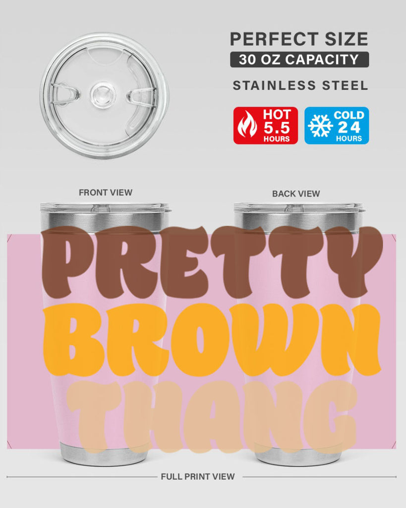 pretty  brown thang 52#- black words phrases- Cotton Tank