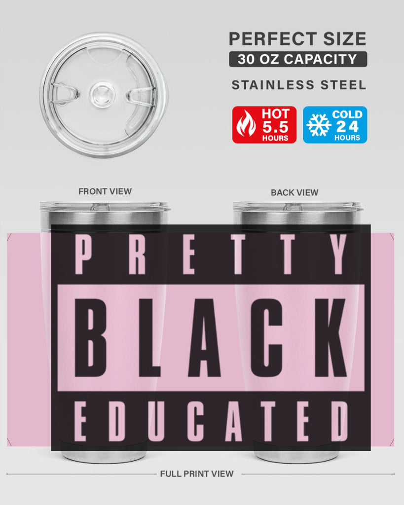 pretty black educated 50#- black words phrases- Cotton Tank