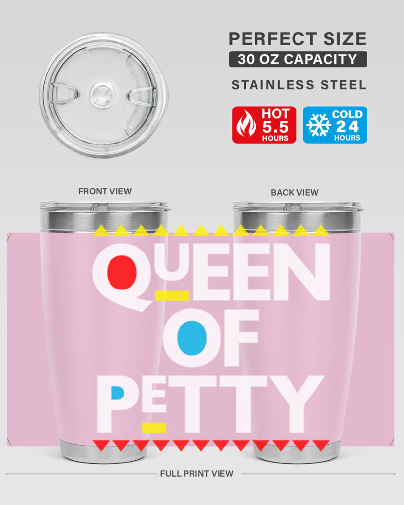 queen ofpetty 48#- black words phrases- Cotton Tank