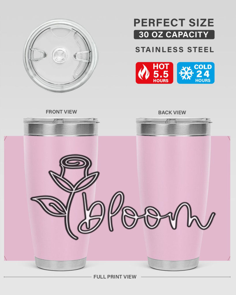 rosebud bloom outline399#- spring- Tumbler