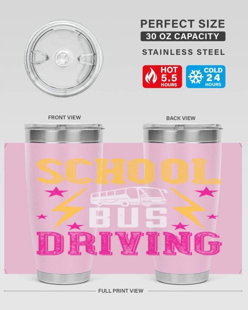 school bus driving Style 17#- bus driver- tumbler